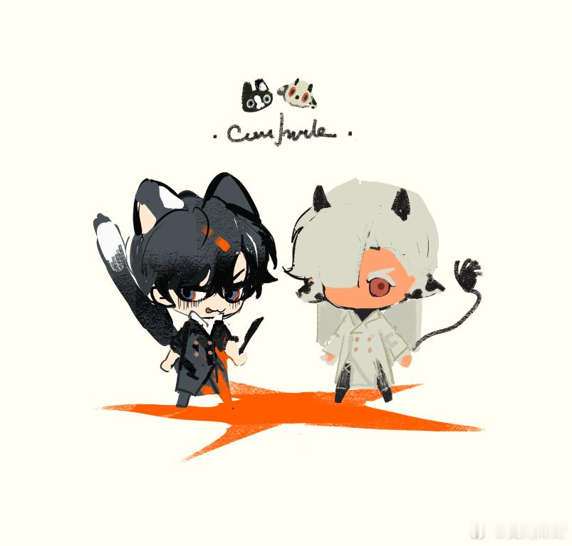 奶牛猫和奶牛 