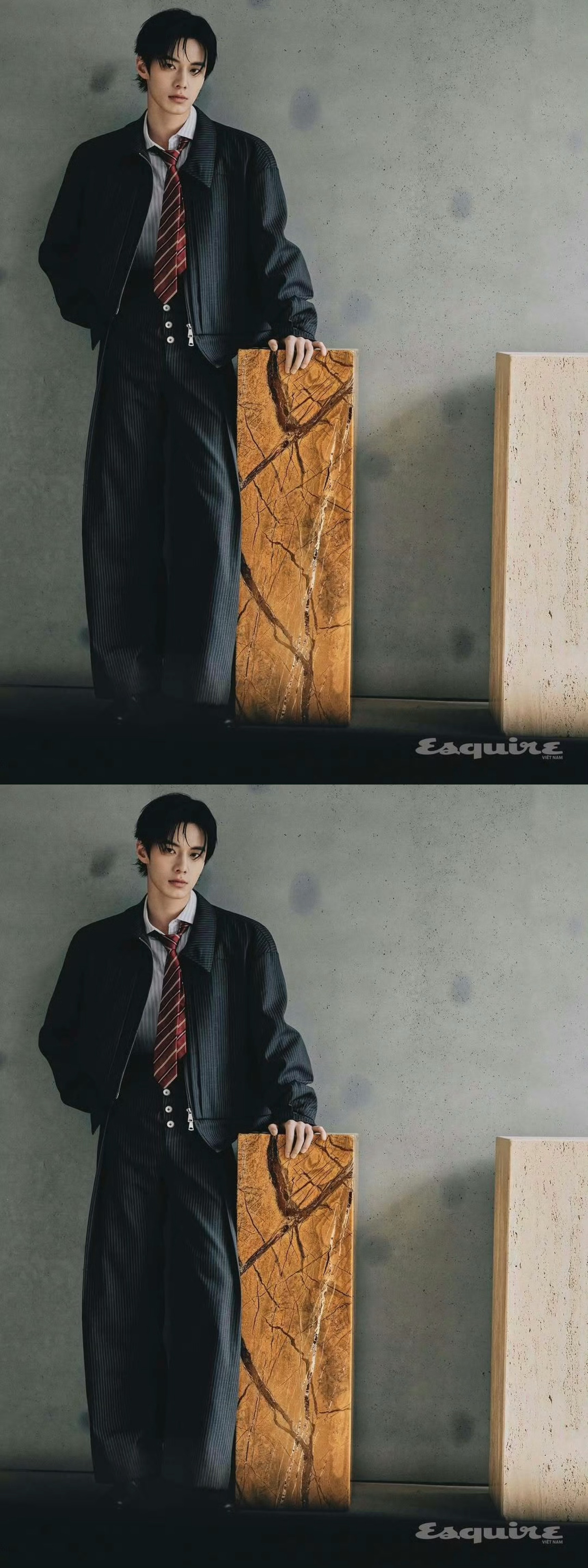 何与Esquire 越南版三月刊大片来袭，无袖手臂肌肉线条好绝啊