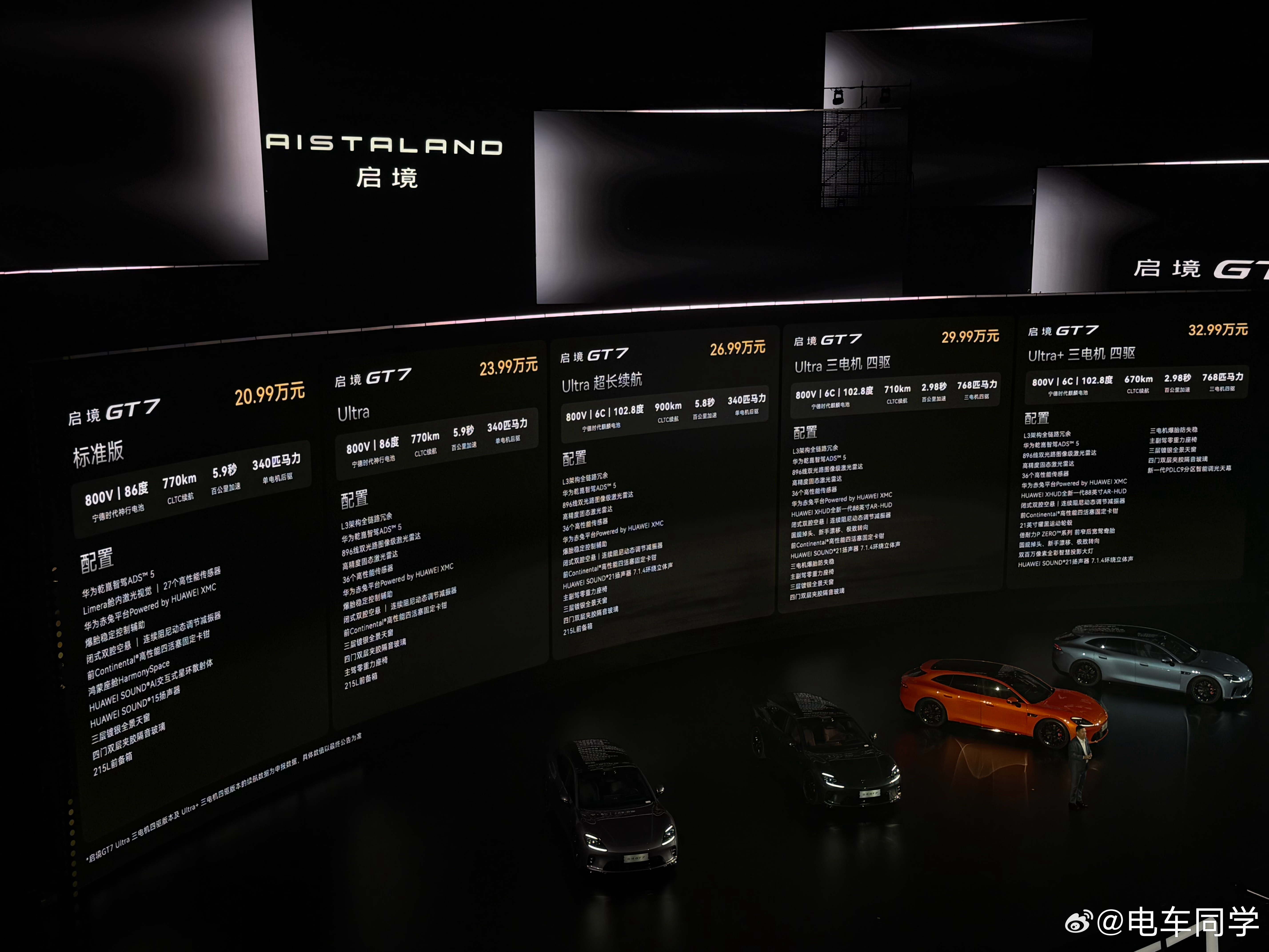 启境GT7正式上市了！20.99-29.99万- 标准版CLTC 770km｜2