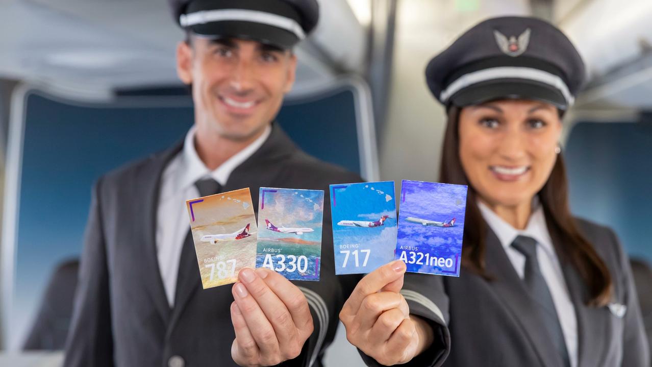 日前，夏威夷航空推出新飞行员卡，卡片上印有该公司运营的飞机。卡片有电子版和实体版