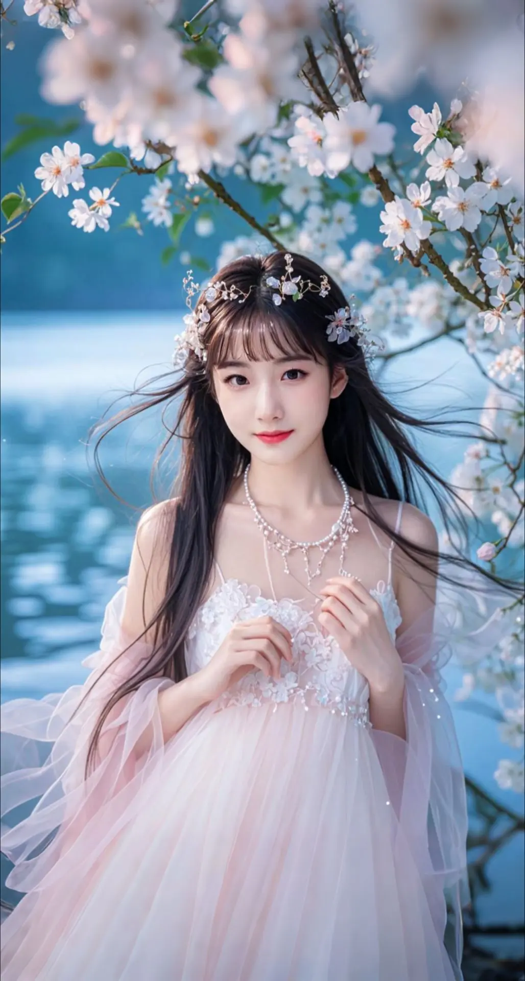 AI扩图 AI樱花仙影