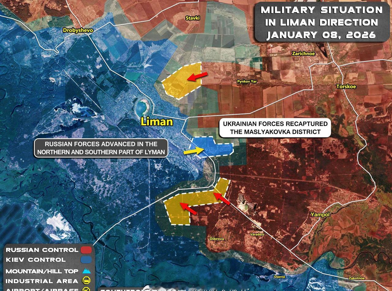 利曼

1⃣️🇷🇺在利曼的北部和南部推进；
1⃣️🇺🇦收回了马斯利亚科夫