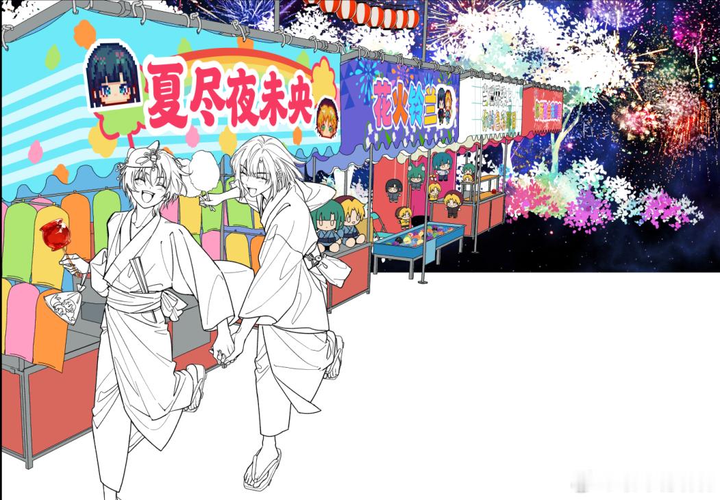 魂魂画了一晚上背景，这是她的图产生的变化↓明天把人物上完就可以开始做宣了要来不及