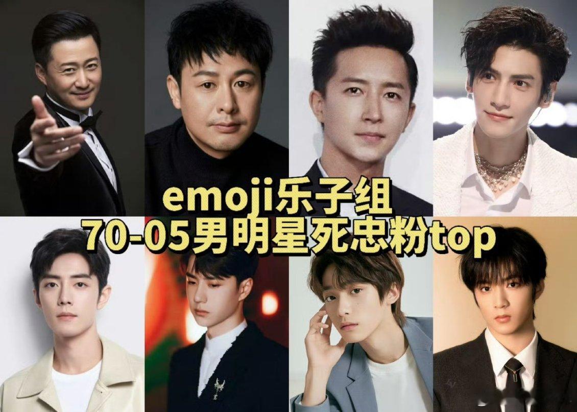 男明星死忠粉top男明星死忠粉 一份包含70后吴京、75后张颂文、80后韩庚、8