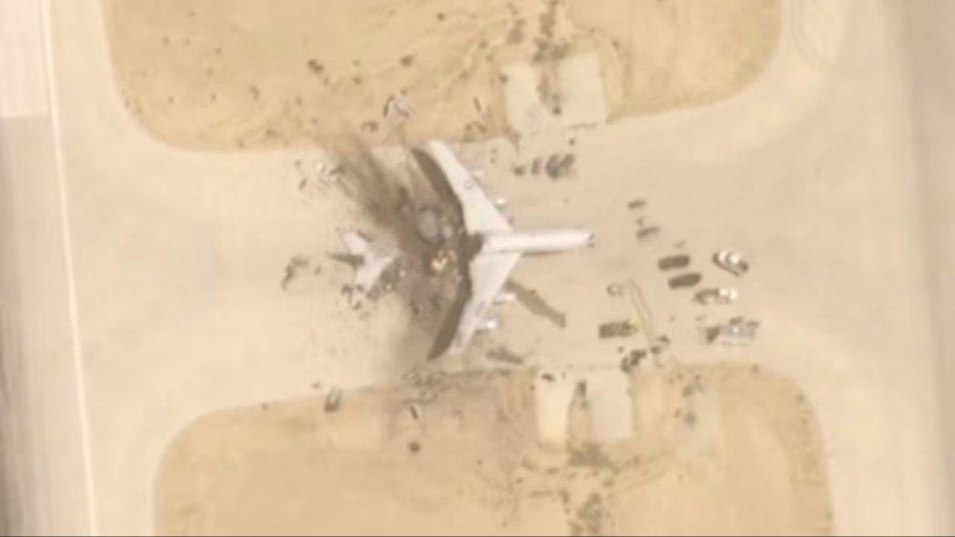 一张新的卫星图像显示了在沙特阿拉伯苏丹王子空军基地被击中的“受损”E-3哨兵预警