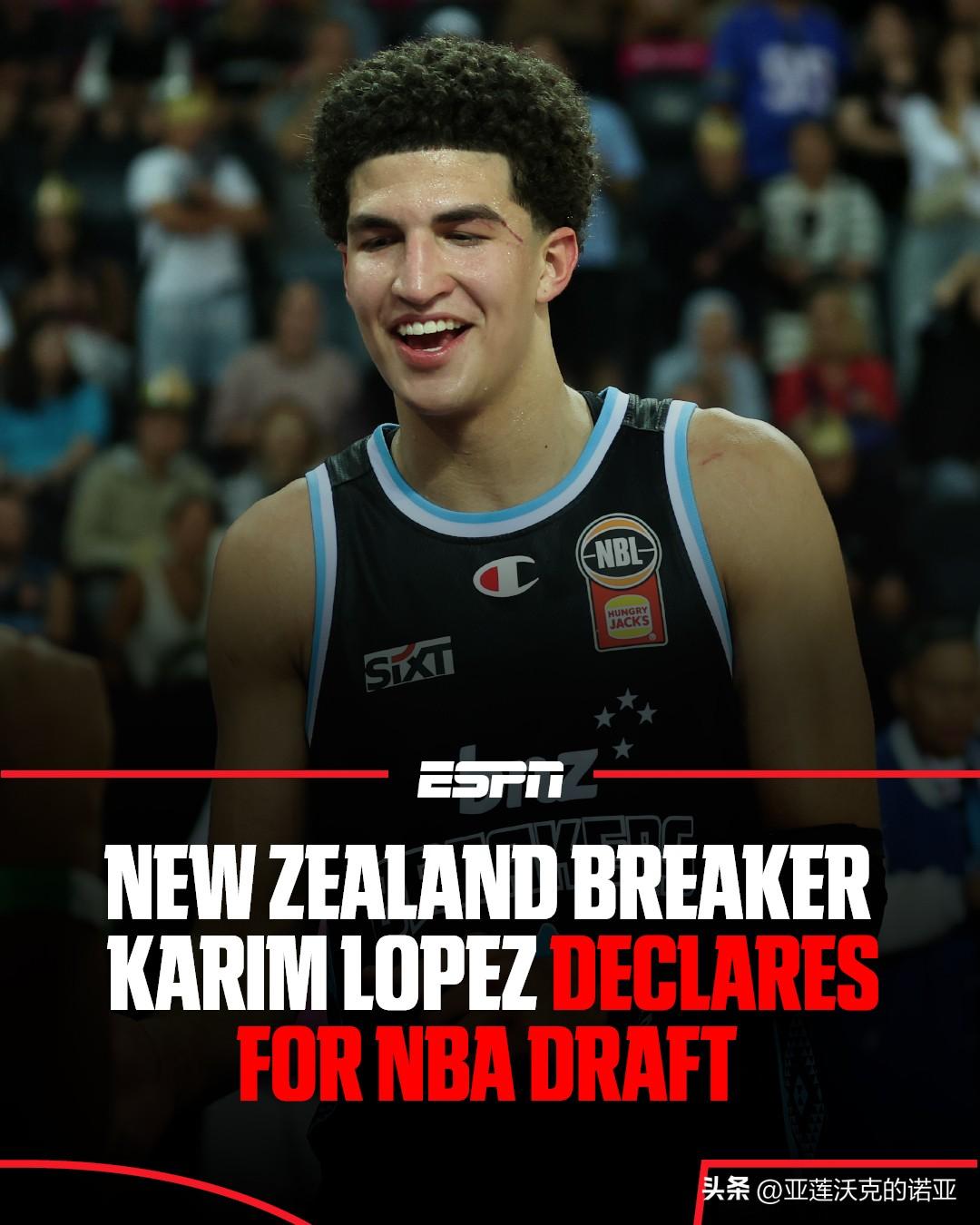 墨西哥前锋Karim Lopez宣布参加2026年nba选秀 身高6-9=206