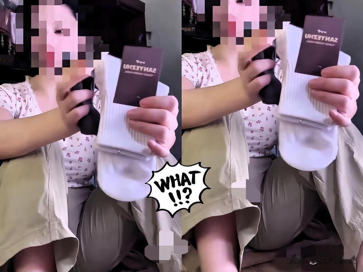 卖袜子女主播，靠“大腿战术”爆火，这擦边球打的比袜子还滑溜。

最近，有个卖袜子