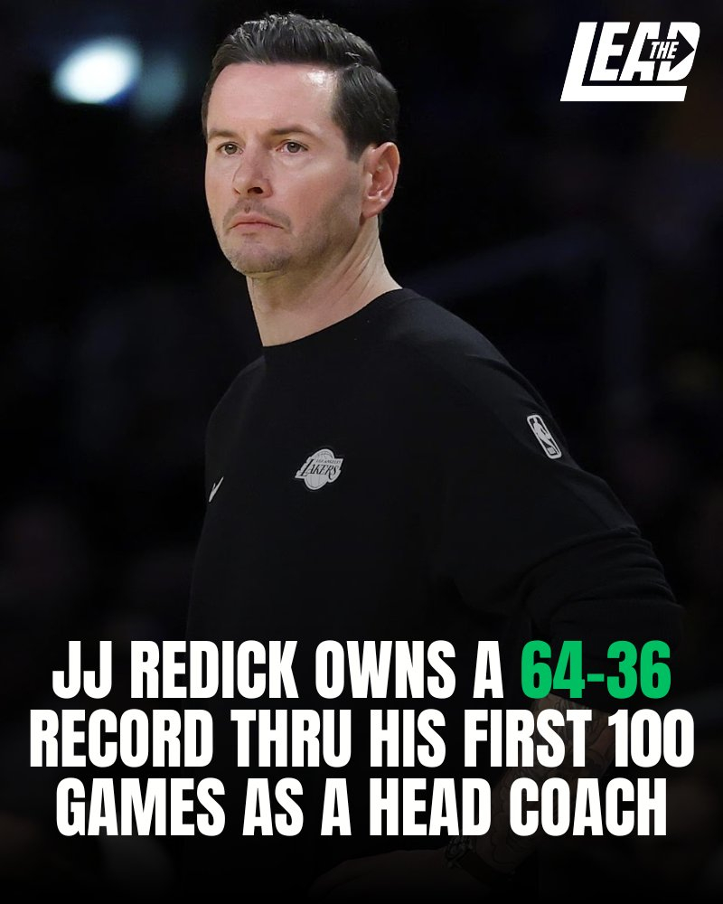 雷迪克执教湖人的常规赛场次已经达到100场，64胜36负。 