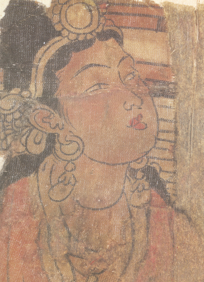 俄罗斯冬宫博物馆藏敦煌出土的五代时期帛画供养天女 