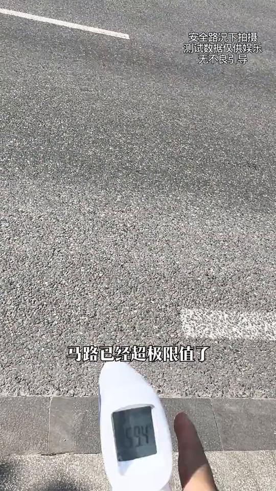实测今日重庆马路温度，高温竟已破表。
给大家测一下火炉重庆下午4点钟马路的温度，