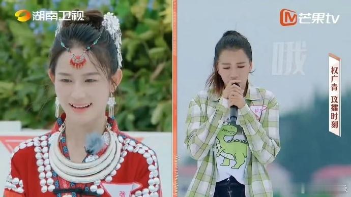 #恐龙抗狼原唱对忐忑下手了# 哇，《恐龙抗狼》原唱权广青在 #花儿绽放# 的舞台