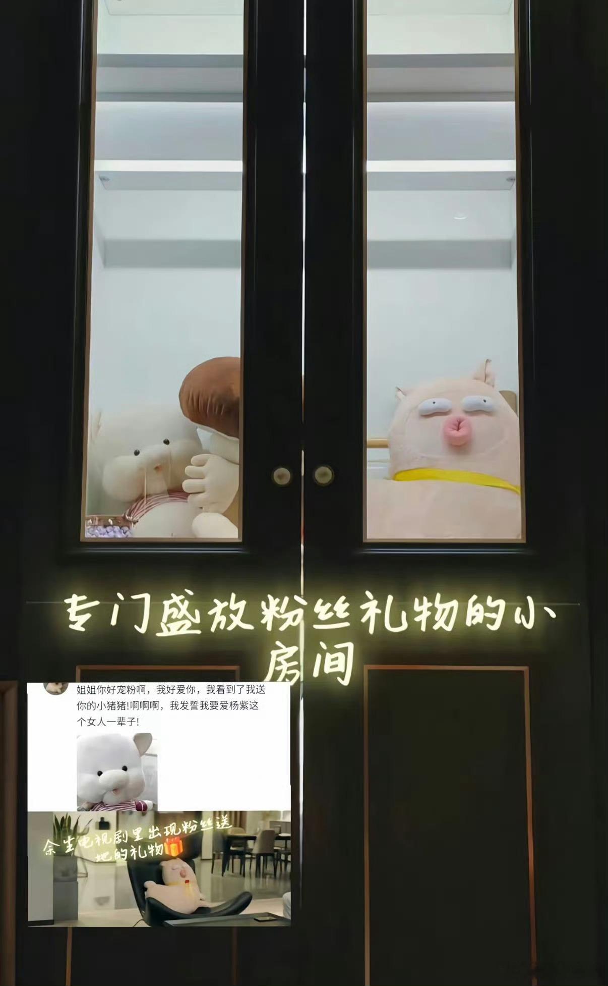 杨紫家里有盛放粉丝礼物的房间杨紫专门盛放粉丝礼物的房间杨紫家里有放粉丝礼物的房间