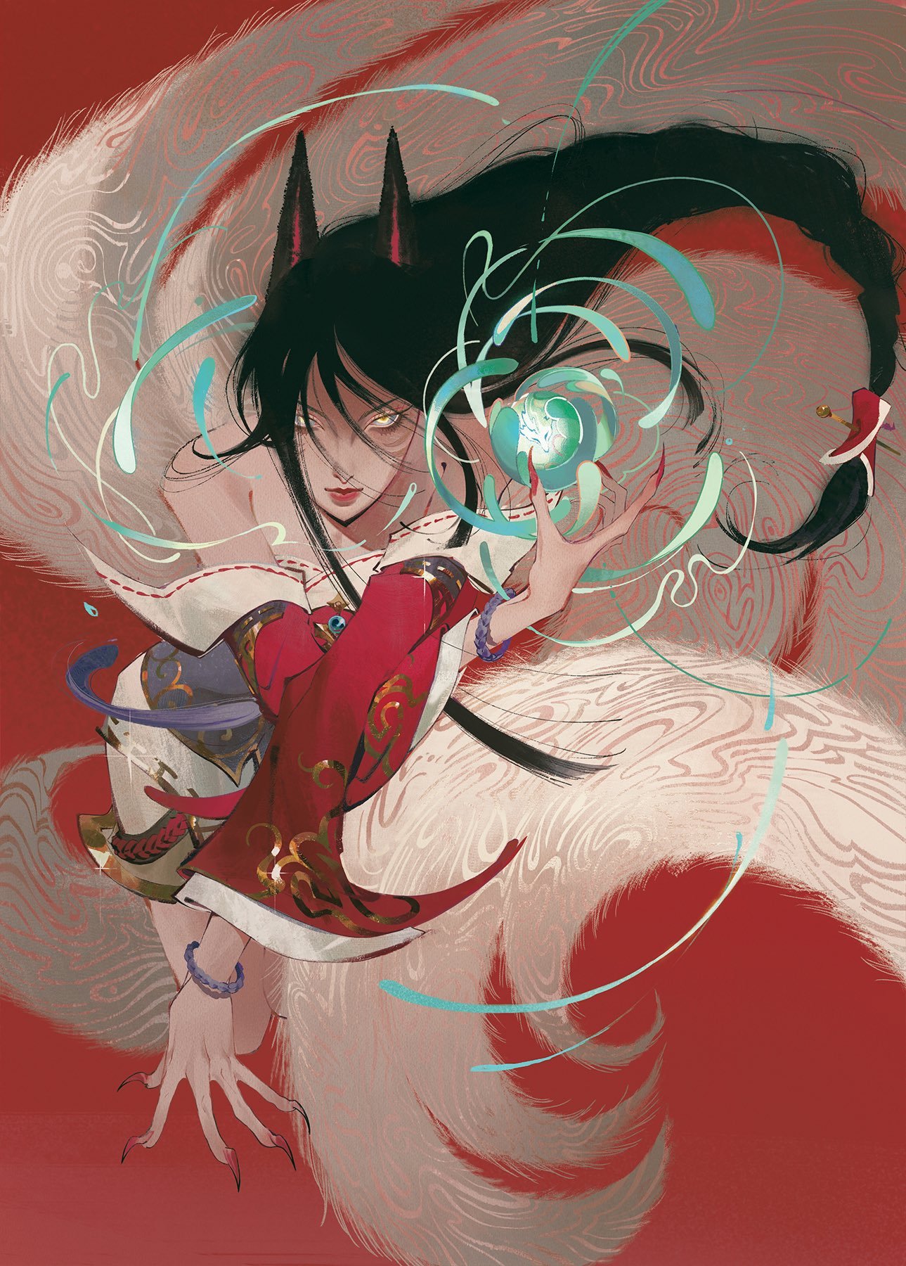 符文战场阿狸插画英雄联盟 ​​​