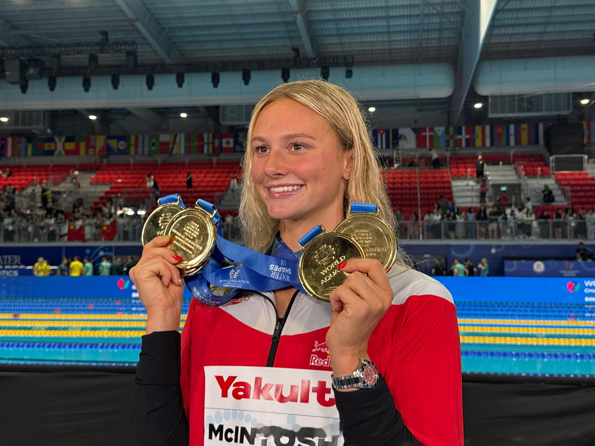 2025世界泳联锦标赛 夏天妹四块金饼饼🥇🥇🥇🥇 ​​​