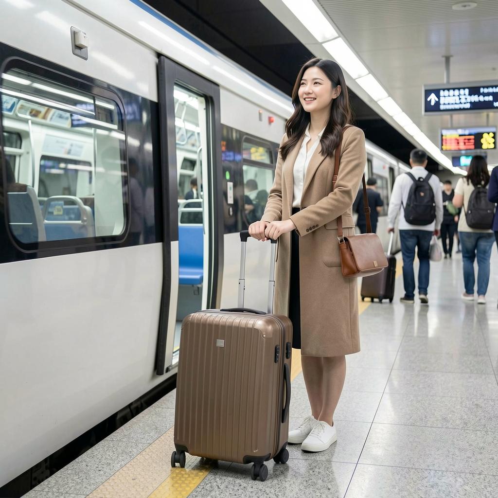 “什么时候男的才能意识到帮女生是一种品德？”女生带着行李箱坐高铁，却没有一个男人