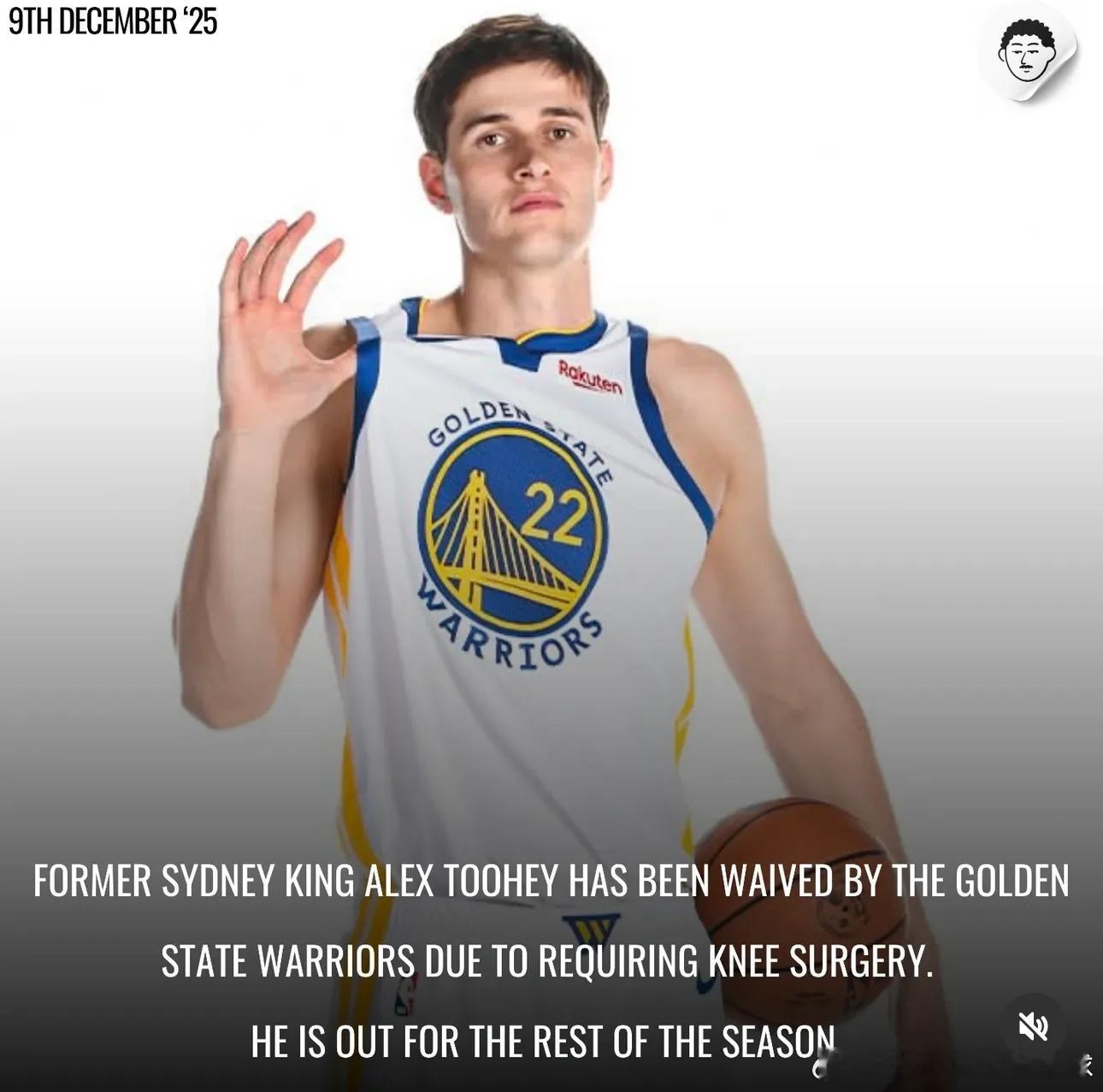 澳洲本赛季被裁第一人？膝部伤势原因，二轮秀图西今天被金州勇士裁员，在之前他因为即