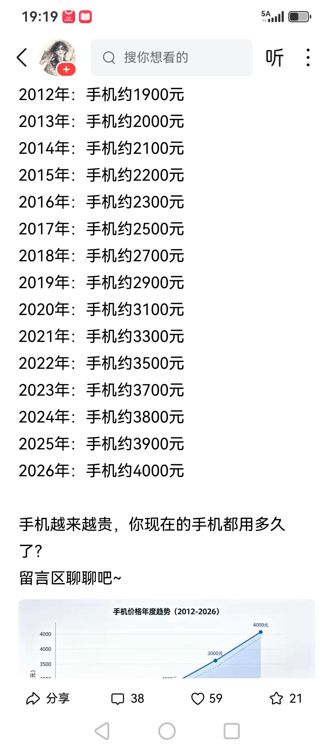 大家有没有发现，现在的手机均价越来越贵了，现在大家都买什么价位的手机呢!，一般都
