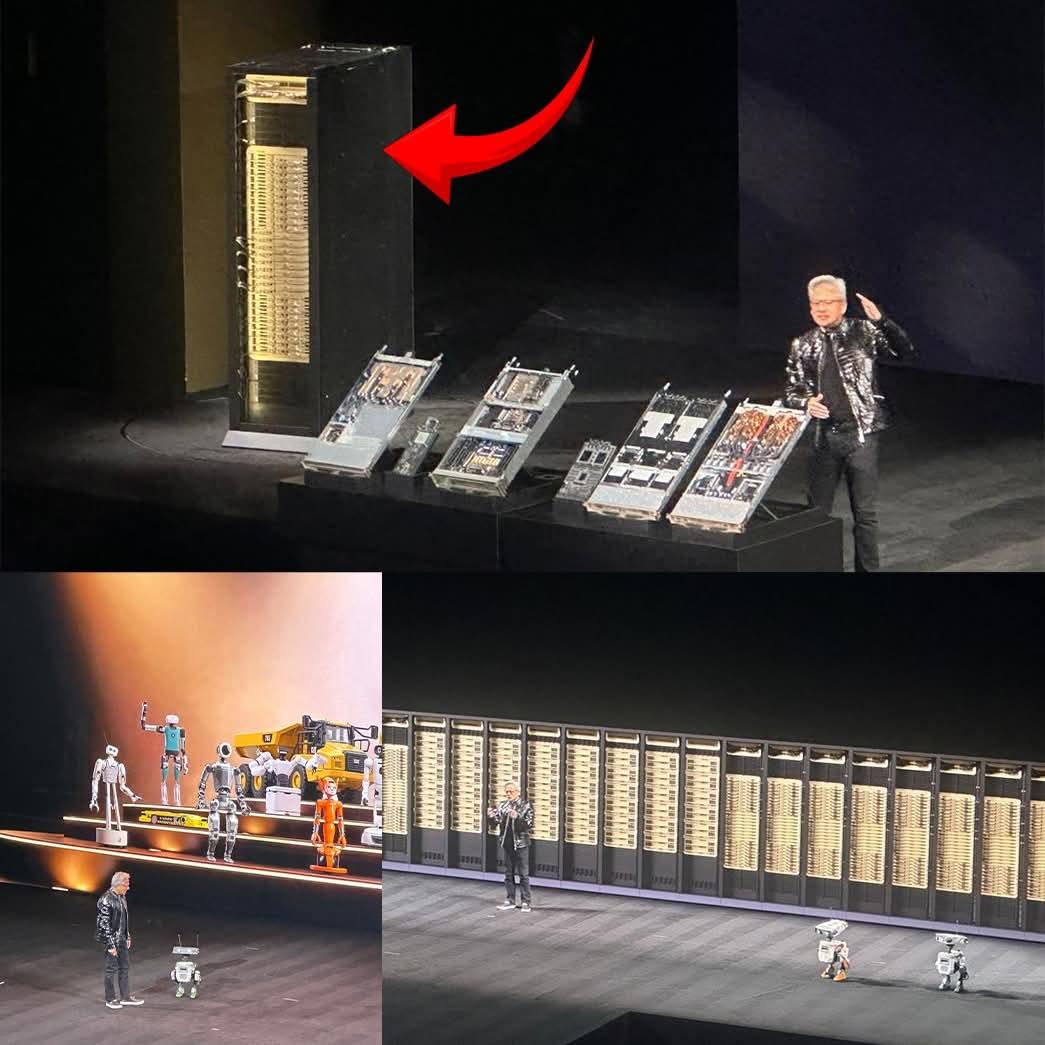 CES 2026 现场直击～看，就在左手边的这部金色电脑，足有 2 吨重。它内置