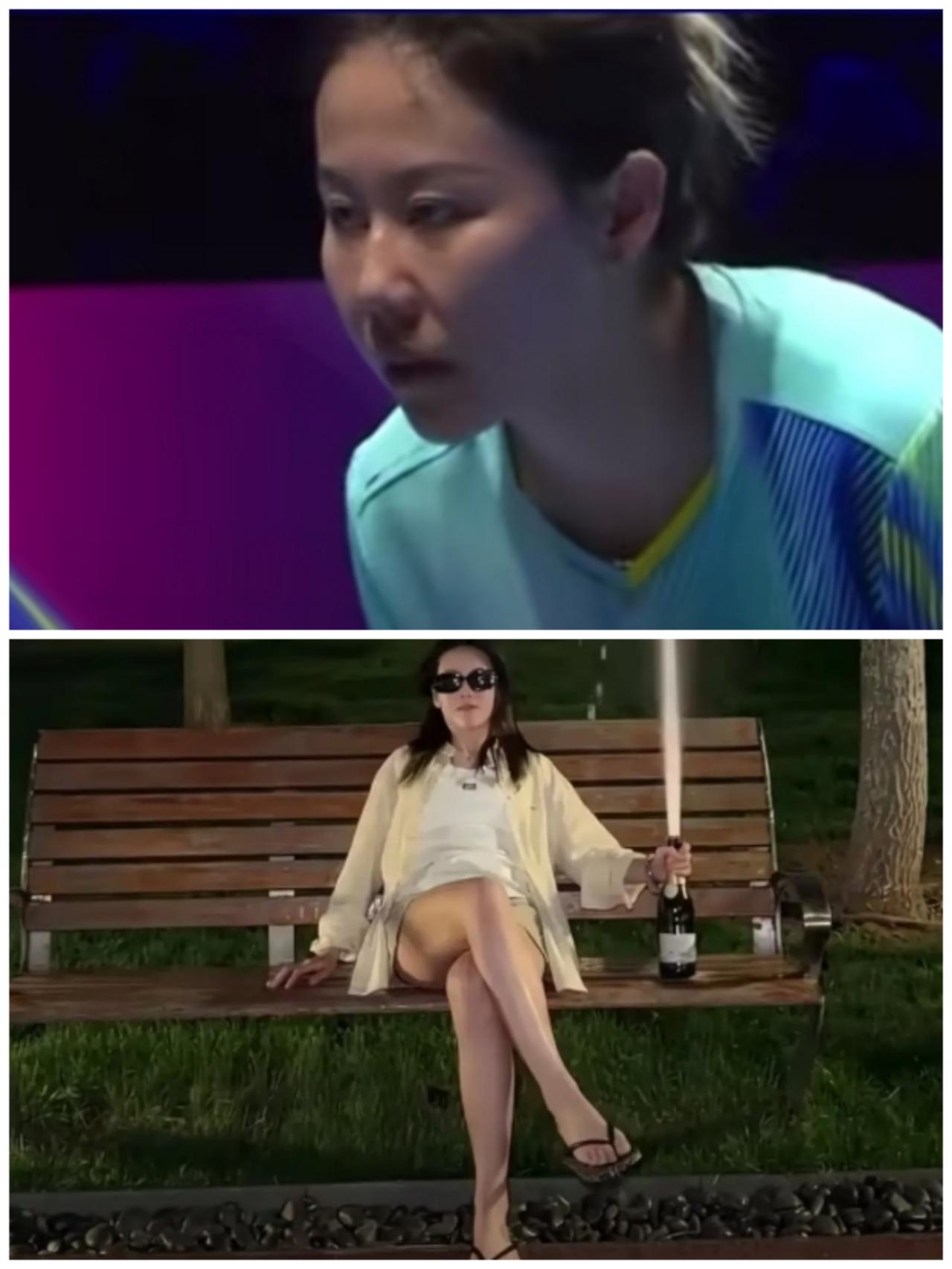 陈幸同赛场上和私下里的反差也太大了，简直像两个人！赛场上的她妥妥的冷面战将，打球