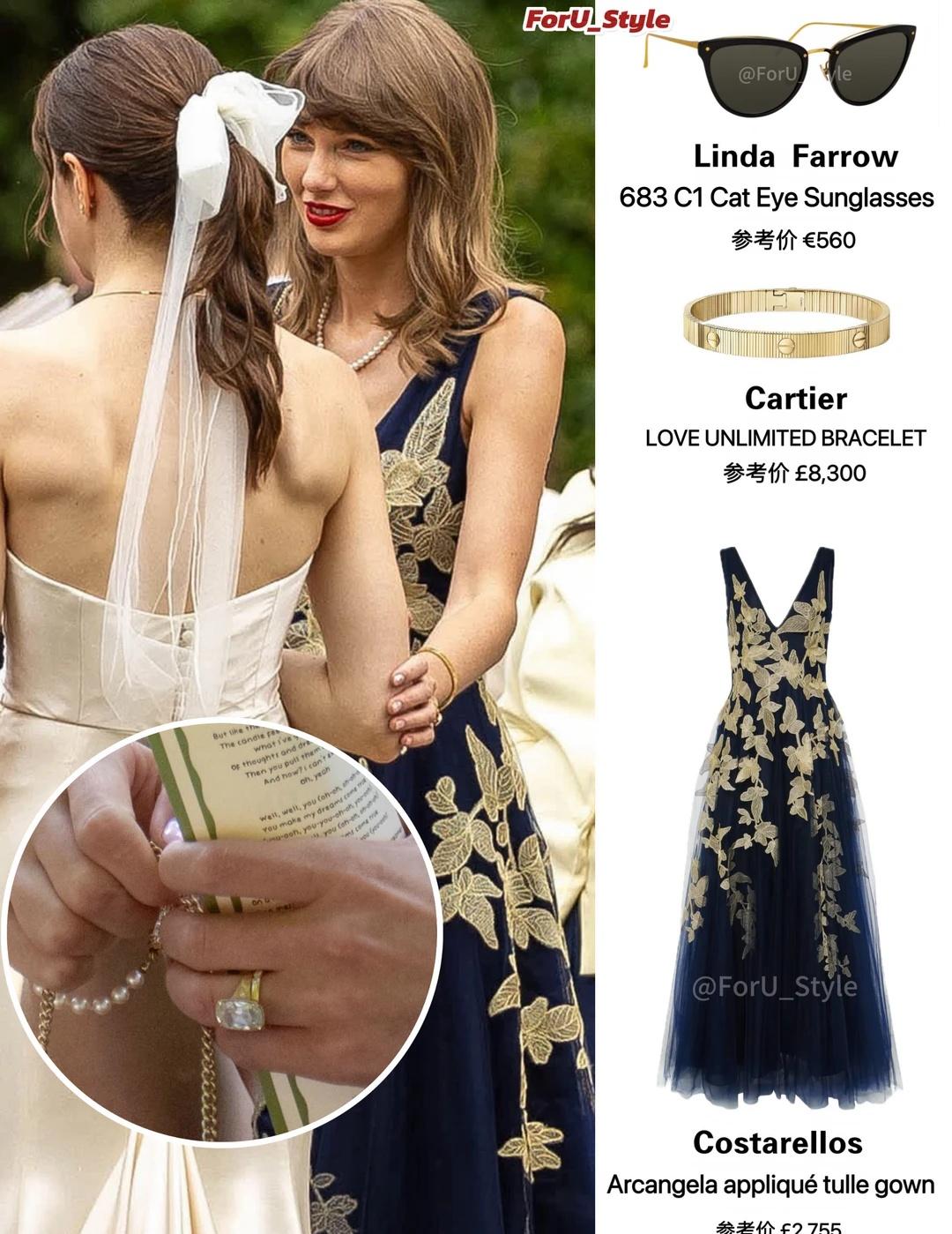 泰勒斯威夫特 参加友人婚礼💍霉霉婚戒瞩目
Taylor Swift参加Oli 