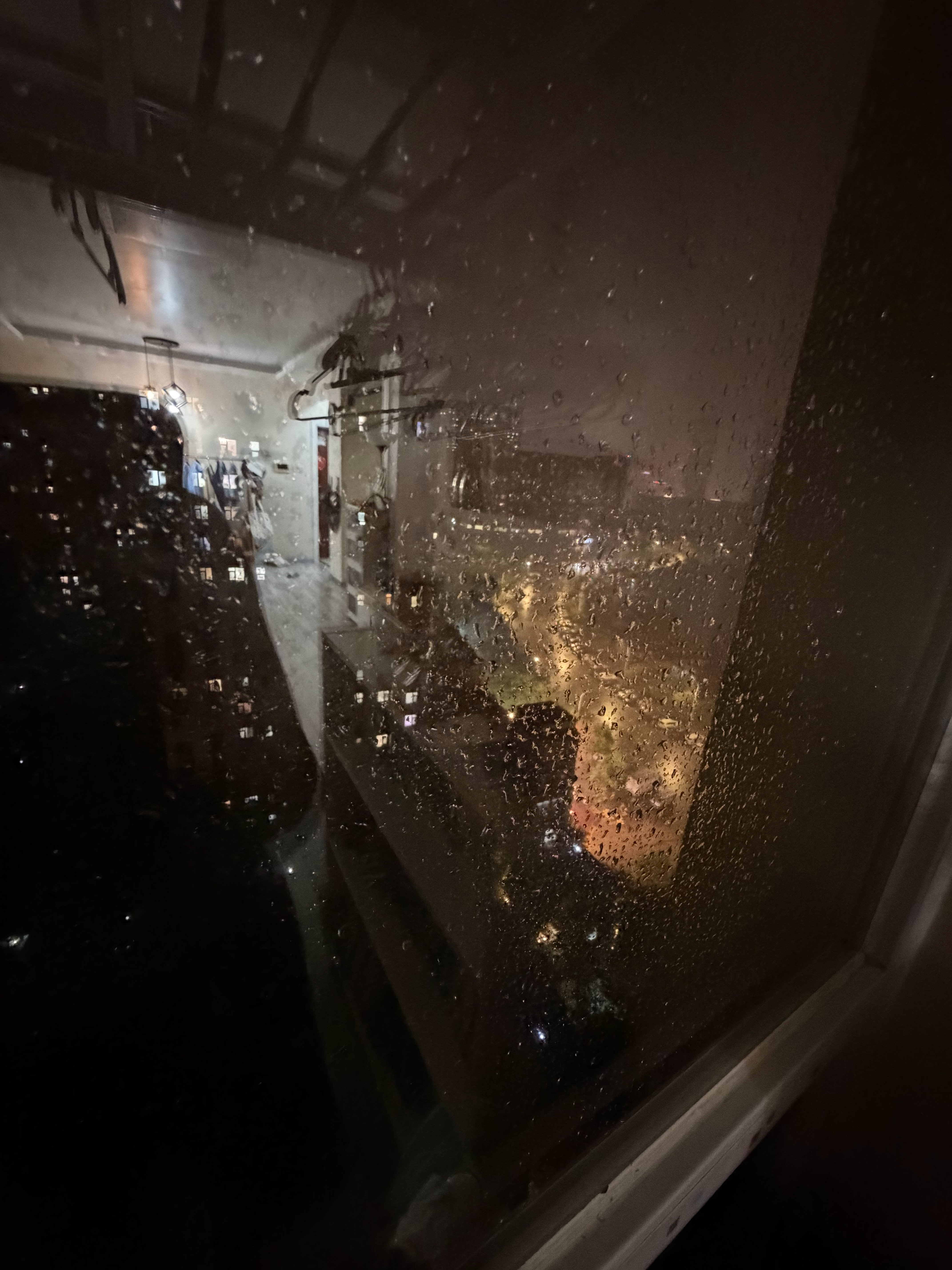 刚才滨海新区这个大风大雨，真给我吓着了～感觉顶要被掀翻 天津