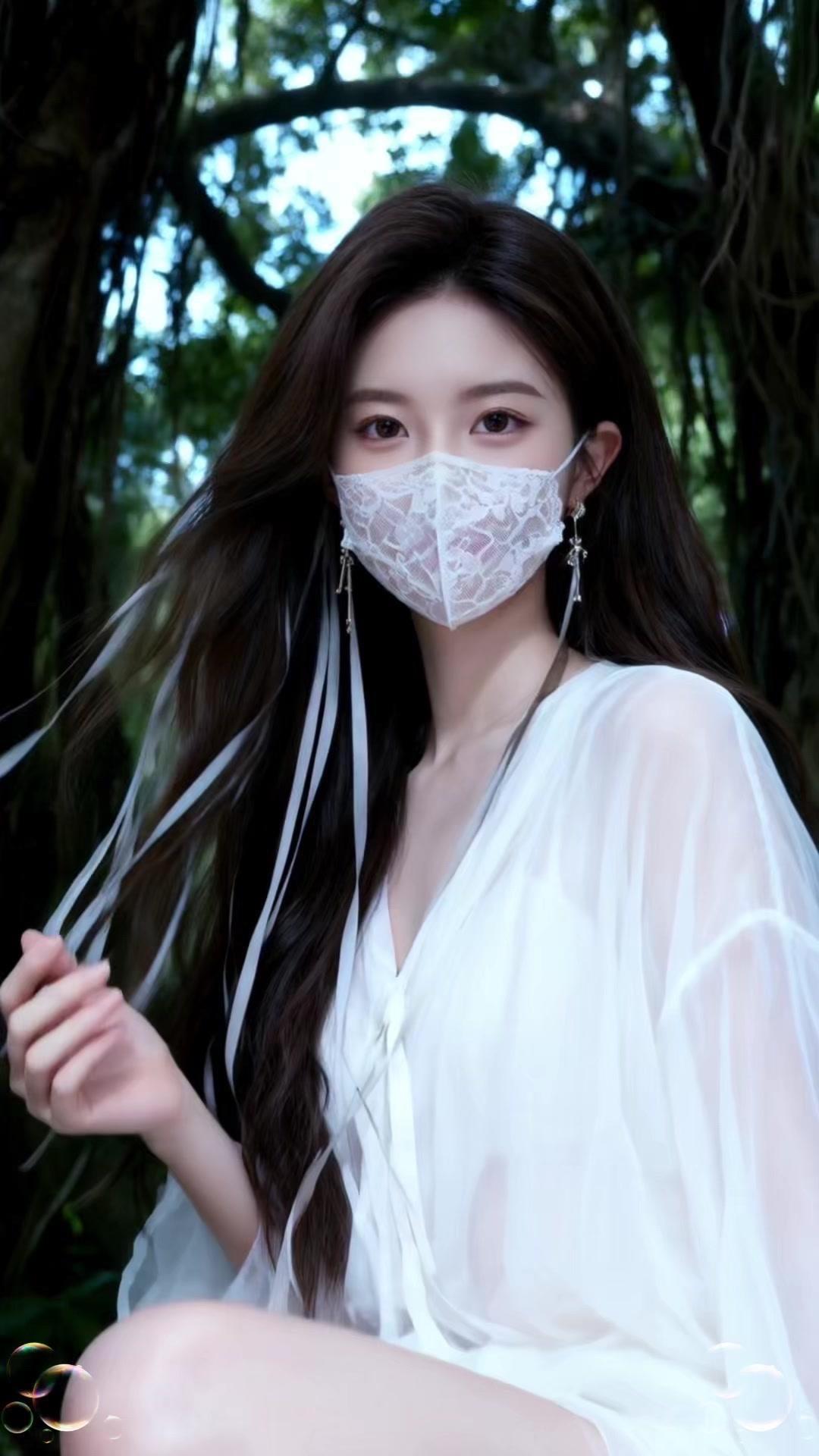 清冷感汉服小姐姐配上大长腿，站在古街石板路上，像从画里走出来的人，一眼万年说的就