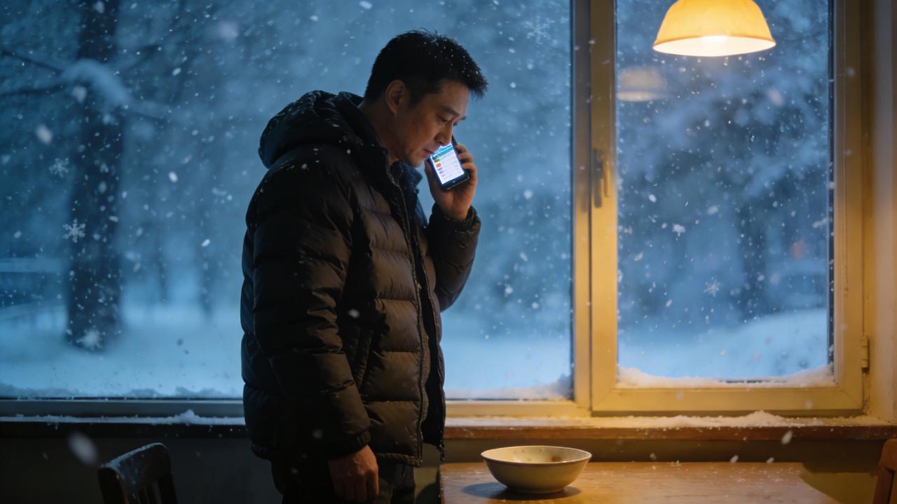 这是什么神仙运气。1月21日河南，暴雪致白先生点的外卖多次延误，饿极的他下楼买了