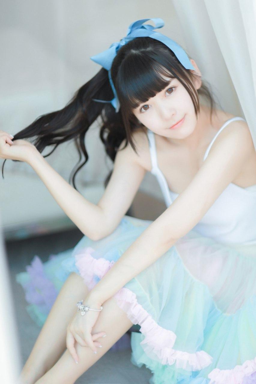 梦幻少女风，甜美蝴蝶结，轻盈纱裙，温柔微笑高清美女 女蝴蝶结 分享美少女倩影