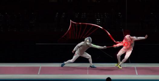 【日本工程师为击剑世锦赛推出“剑尖可视化系统”——它让这项运动看起来绝对壮观。】