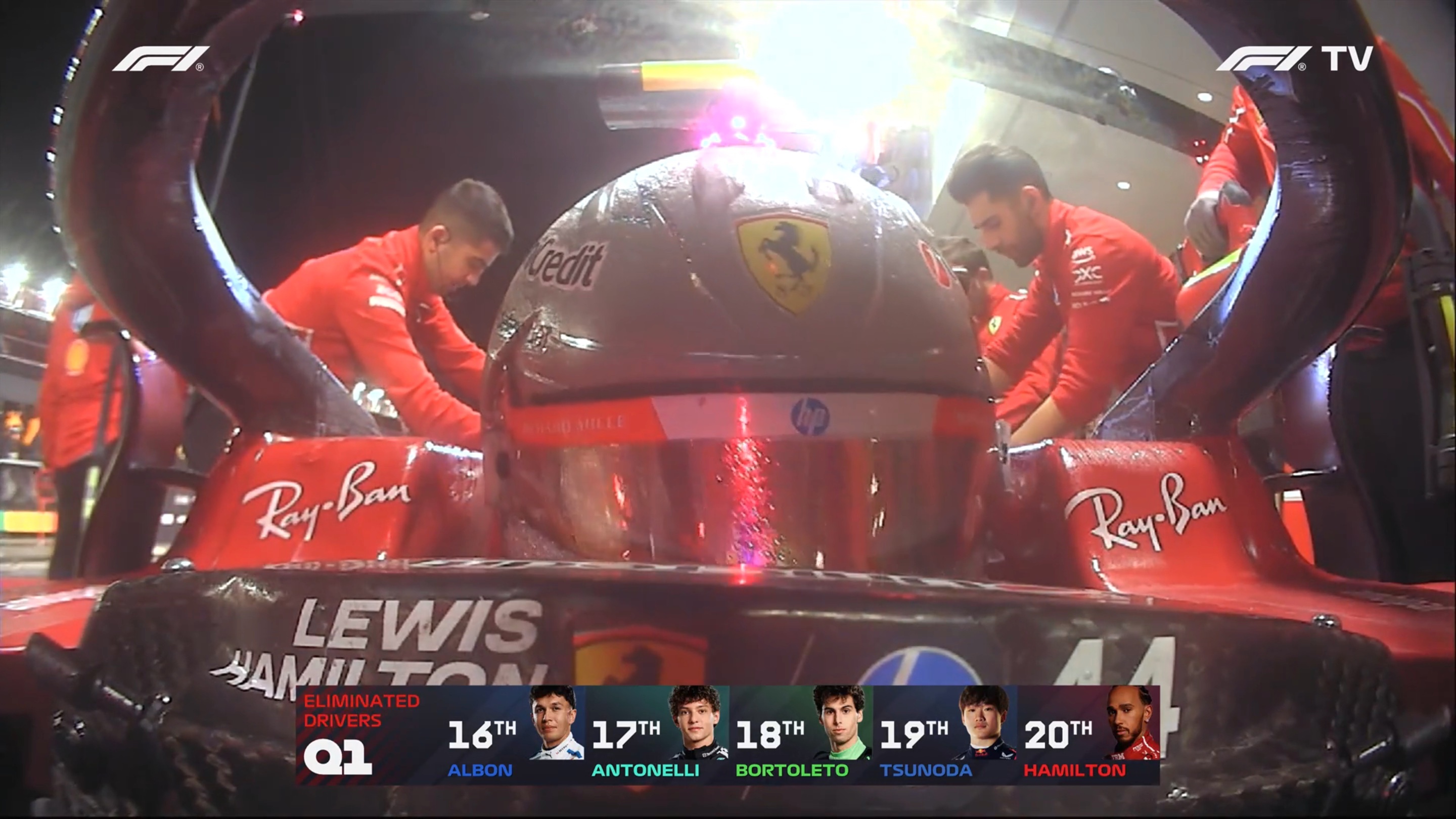 Breaking ！汉密尔顿排位赛Q1淘汰！