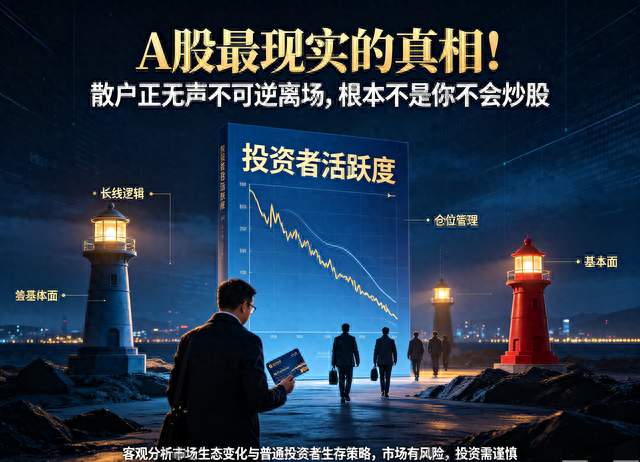 A股最现实的真相！散户正无声不可逆离场，根本不是你不会炒股