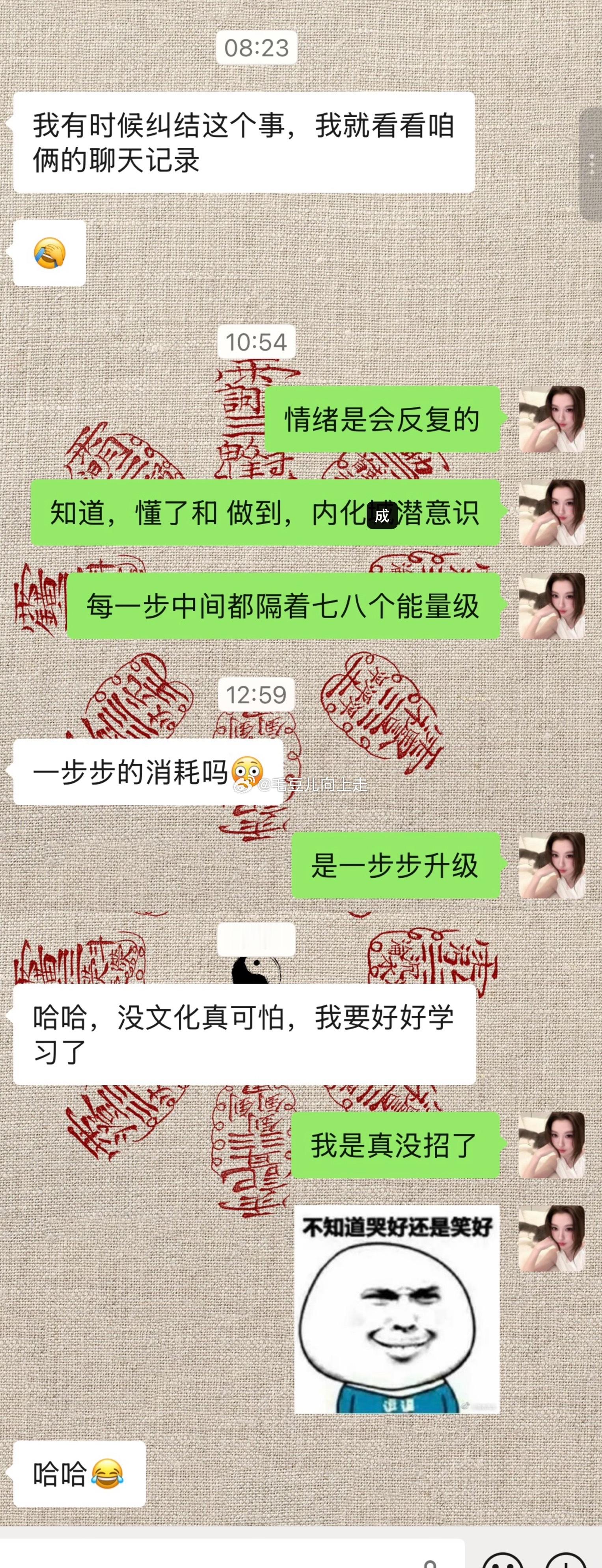 知道、懂了、做到、内化成潜意识，每一步中间，都隔着七八个能量级。很多人以为读完一