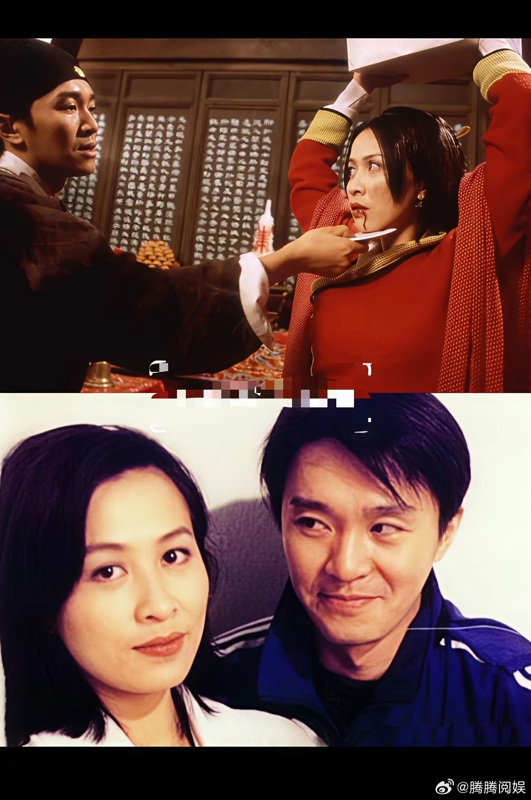 30年前，星爷的自信和嘉玲的生涩！现在星爷的社恐 ，和嘉玲的自信！周星驰一直给人