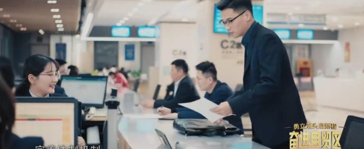 在江苏自贸试验区，政务服务大厅里高效的审批流程让市场活力持续迸发，港口码头处巨轮