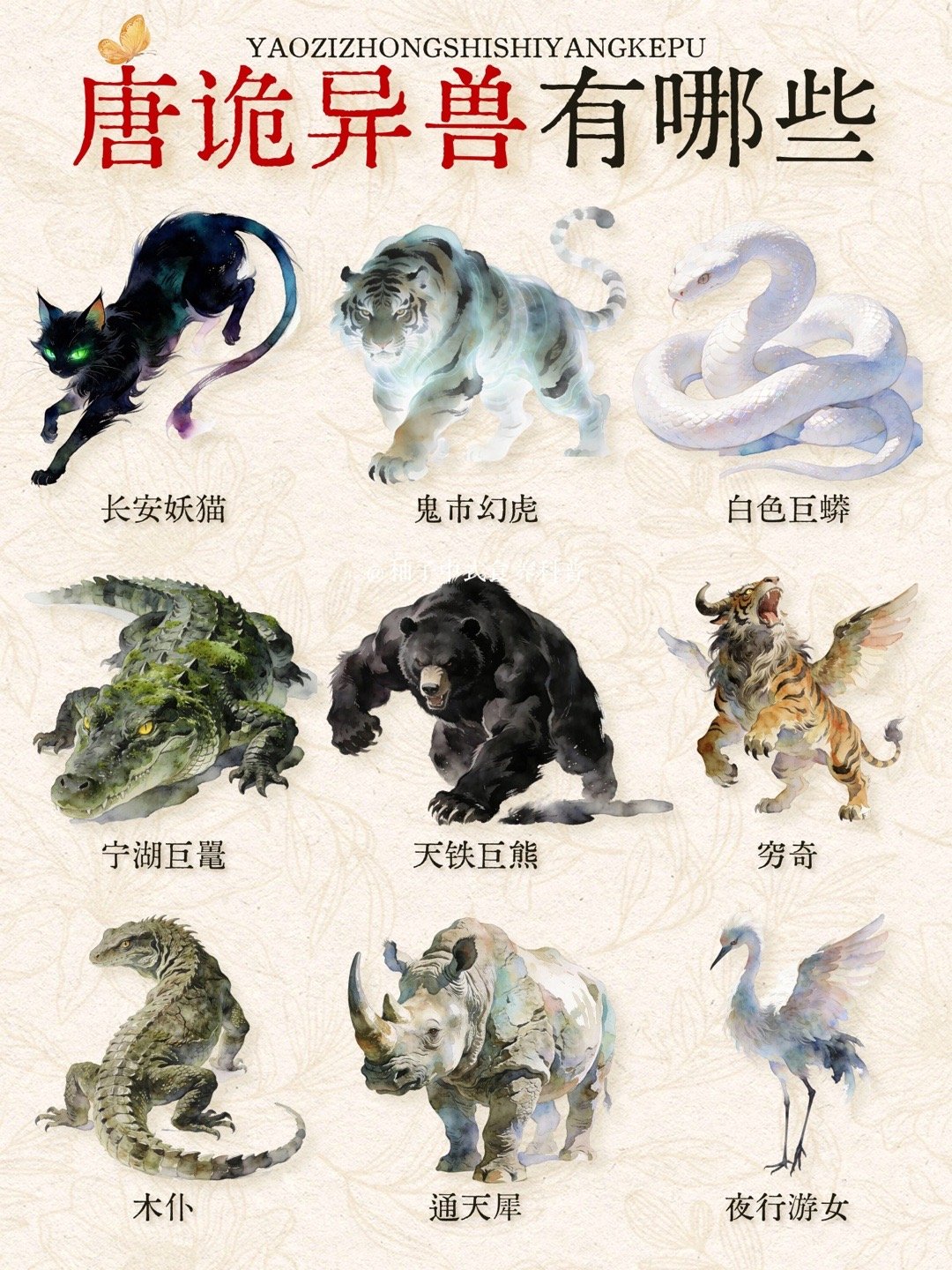 看《唐诡》除了被案情吓到，是不是也被这些奇奇怪怪的‘神奇动物’震撼过？历史知识唐