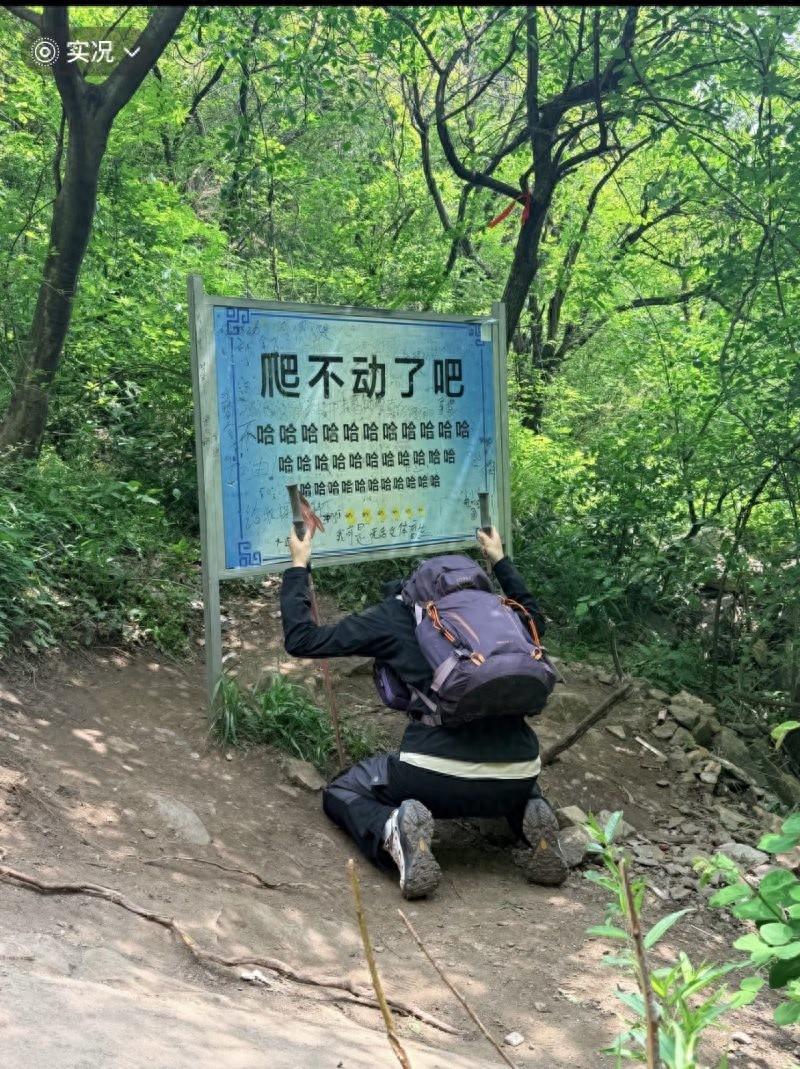 现在爬个山连句玩笑都开不起了？河南嵩山那块网红牌子，差点没了。
事情很简单。半山