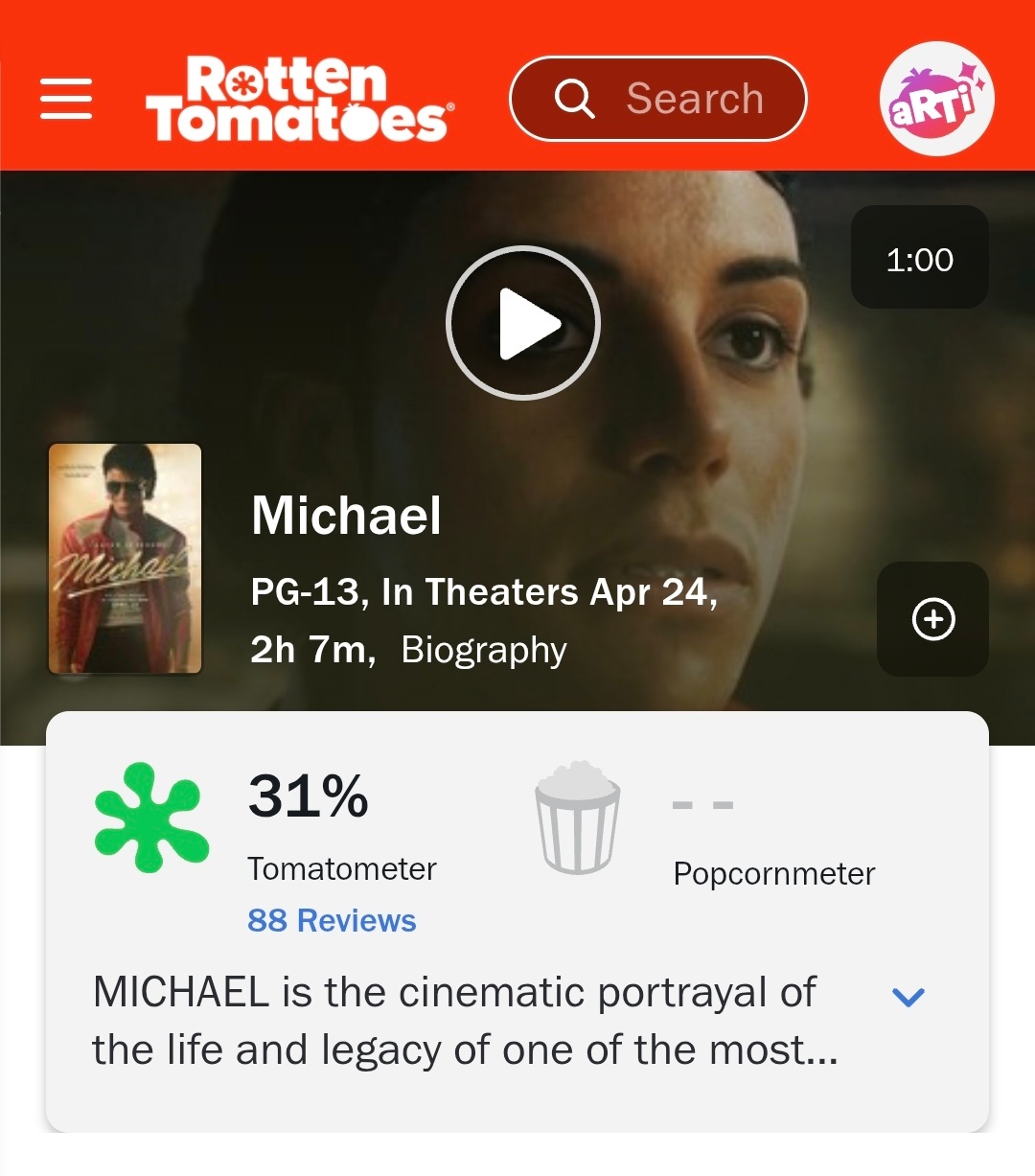 迈克尔·杰克逊:巨星之路 双平台开分，果然评价都很差。影片的创作受到了法律条款和