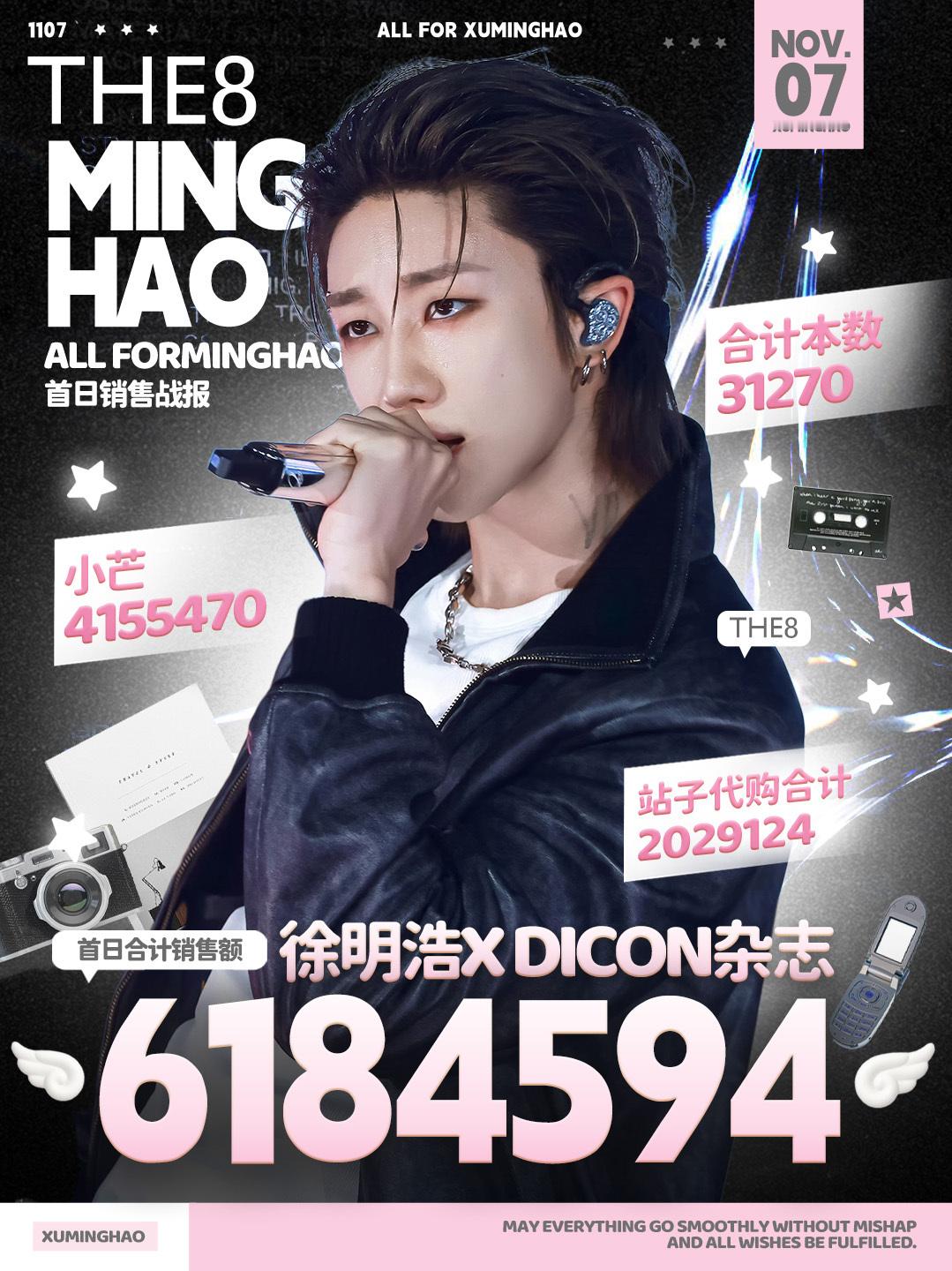 徐明浩dicon中国限定版 【空降】【🈚️预热】【纯自愿】的情况下首日销售额6