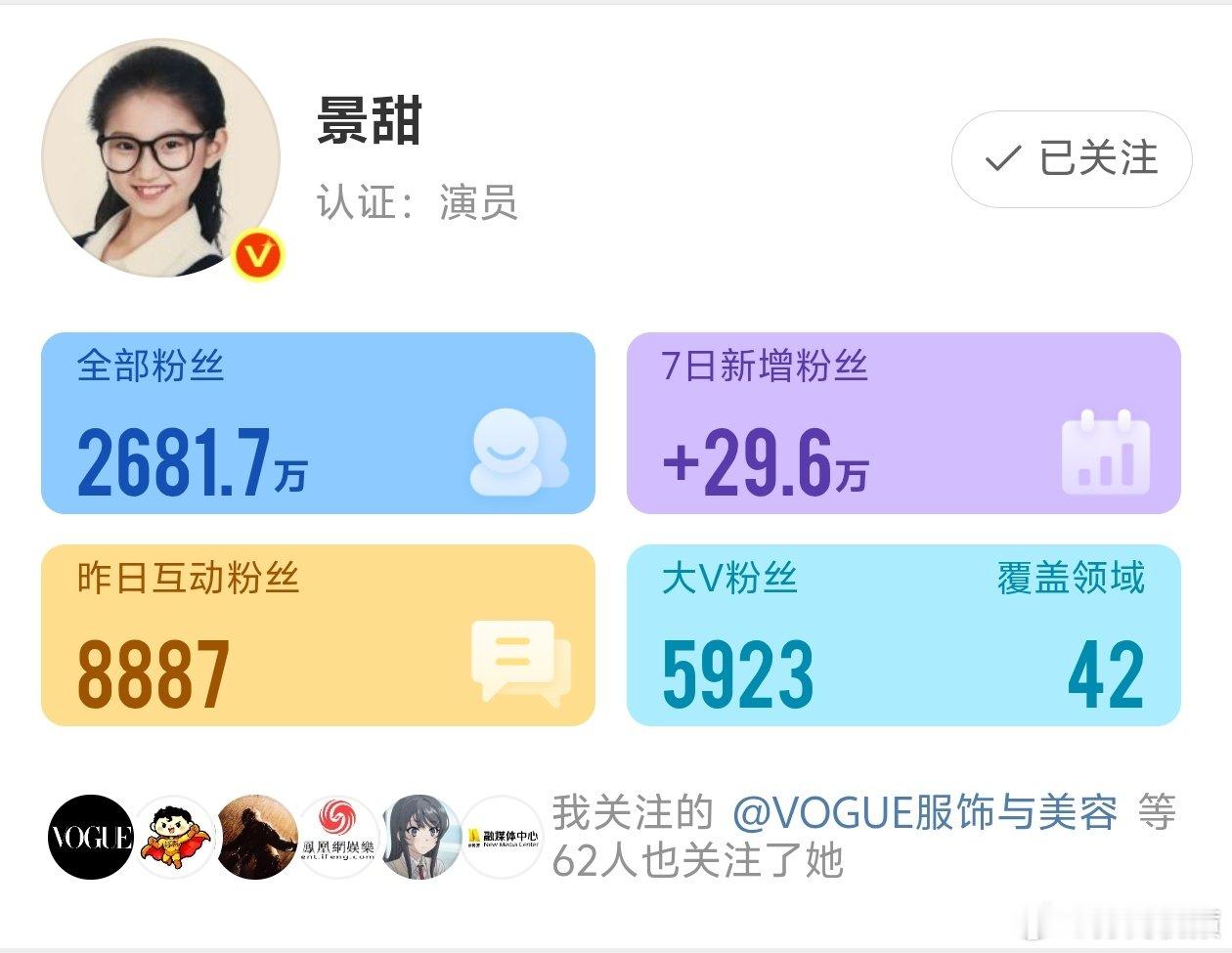 景甜又迎来了伟大的宣发期景甜全平台持续涨粉 景甜的伟大宣发期正式到来！全平台持续