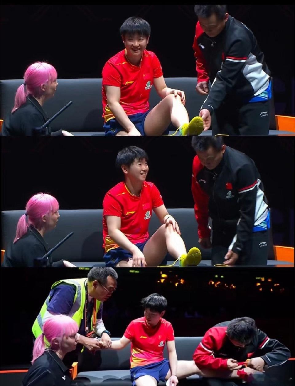 希望莎莎没事，健康最重要这次比赛不打没事，以后养好了再打比赛希望健康！孙颖莎受伤