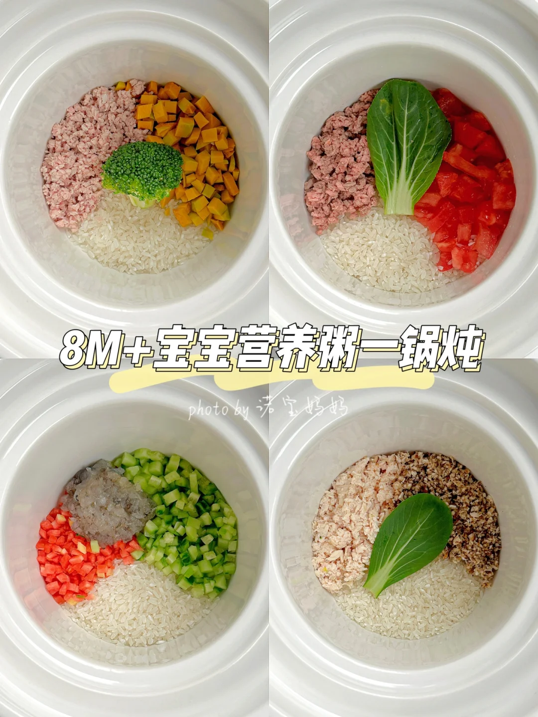 8M+辅食｜宝宝辅食粥一锅炖合集‼简单又营养