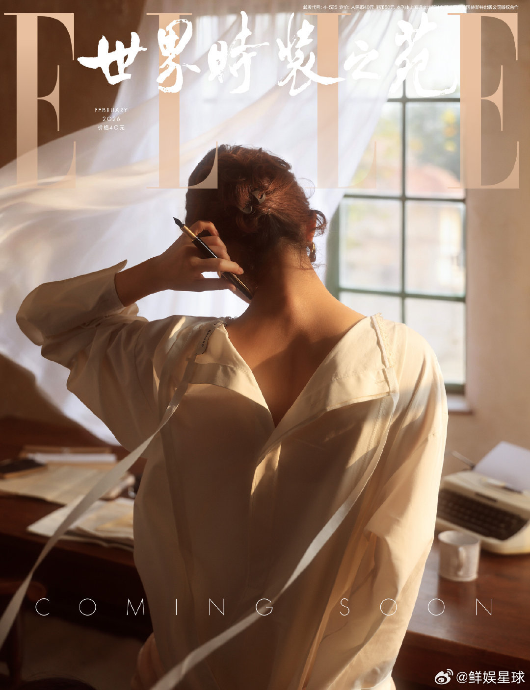 赵丽颖露背封面赵丽颖elle二月刊露背封面赵丽颖露背封面好美 