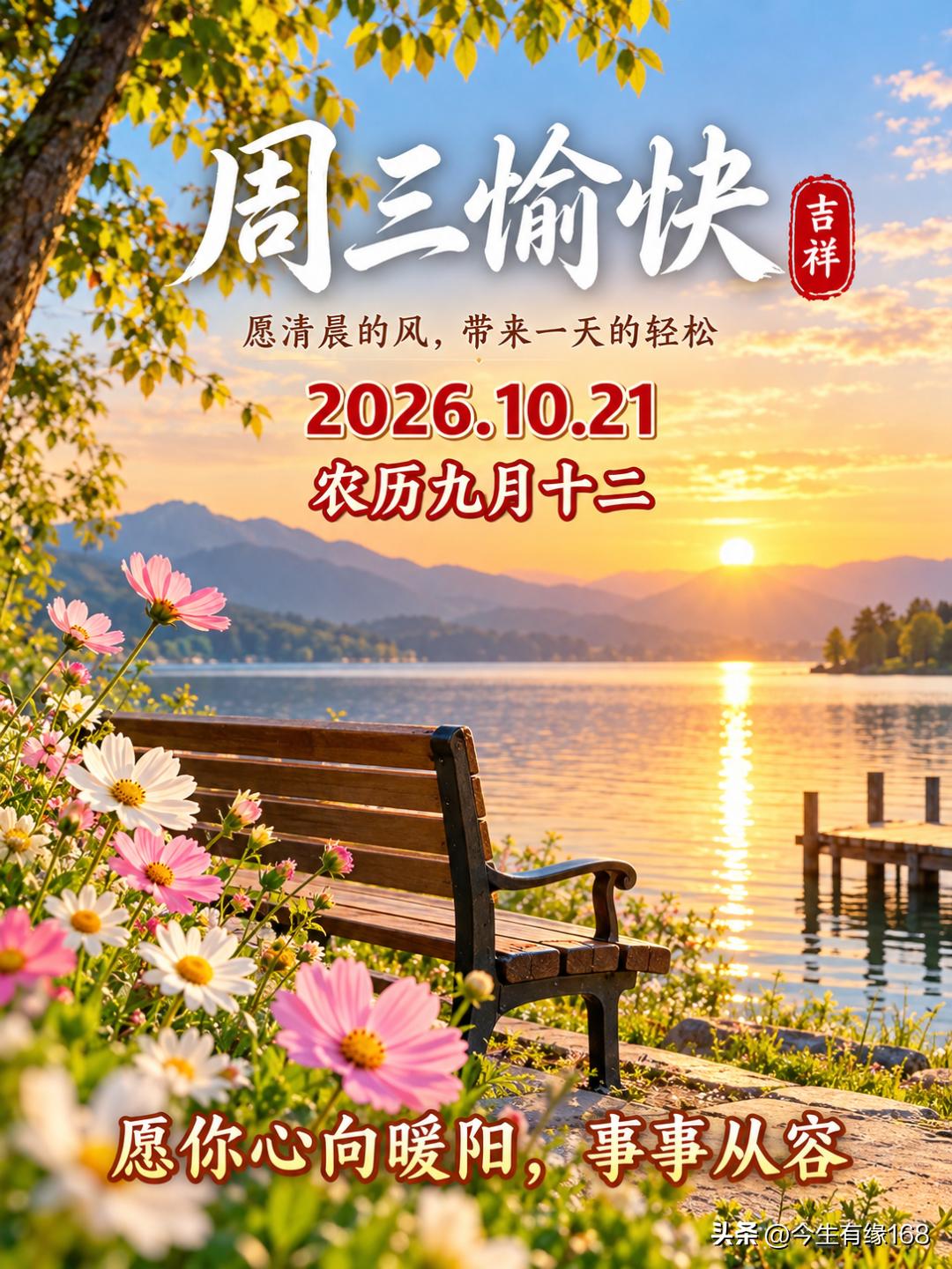 人生，启程才有希望，耕耘方得收获。今天周三，又是崭新的一天，不畏前路未知，不纠结