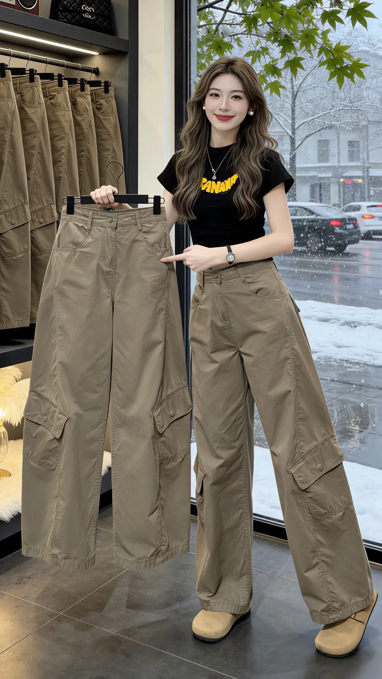 一周穿搭潮裤 早春搭配 工装牛仔裤 穿出自己的风格 百搭阔腿裤