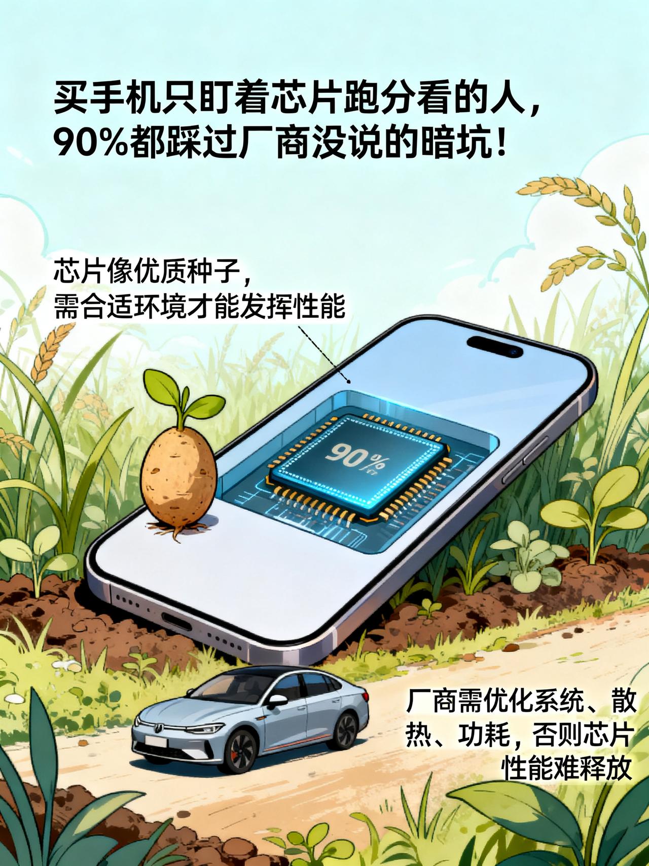 芯片是种子，调教是园丁，再好的芯片也需要用心调教
买手机只盯着芯片跑分看的人，9