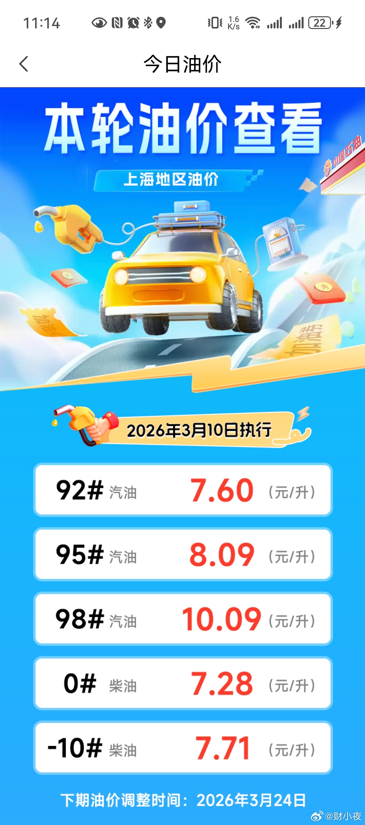 我周六也去加了，正好是中石油会员日，油箱也只剩四分之一了，凑上了，不然如果要排队