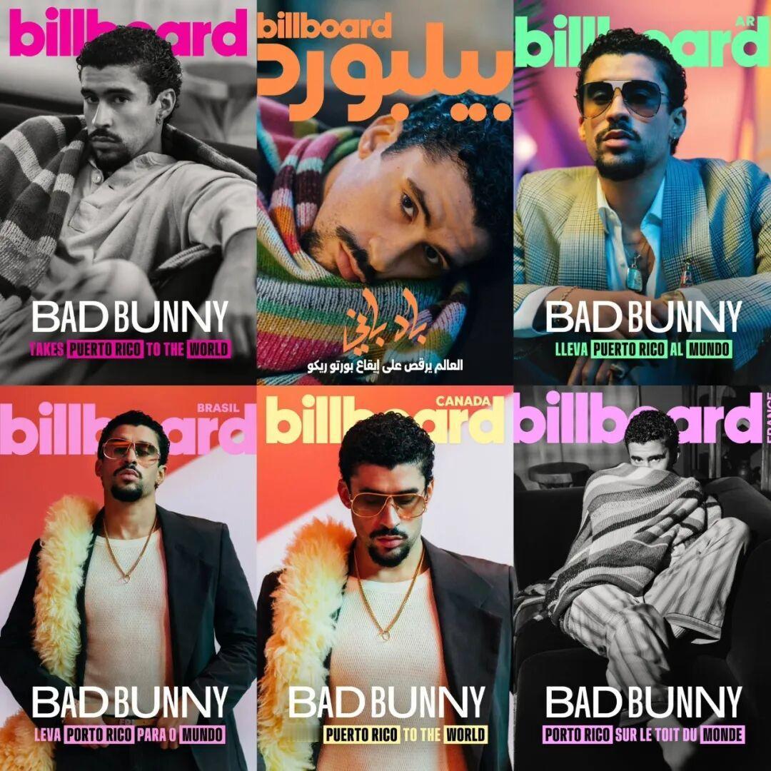 坏兔兔（Bad Bunny）登上了《公告牌》（Billboard）杂志的12个版