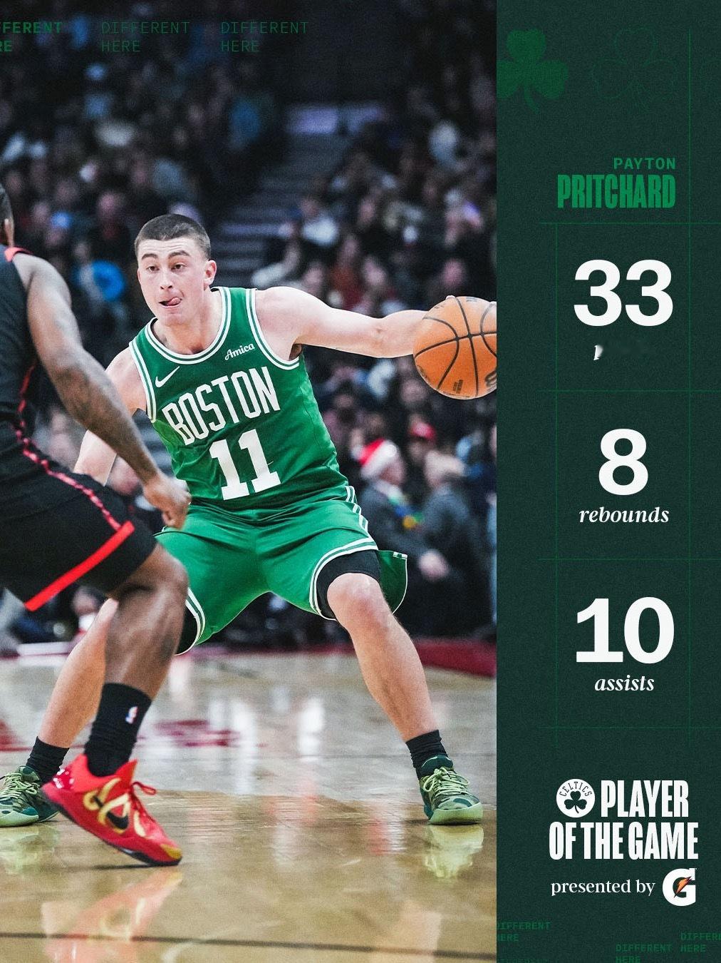 凯尔特人国度 Player Of The Game : Payton Pritc