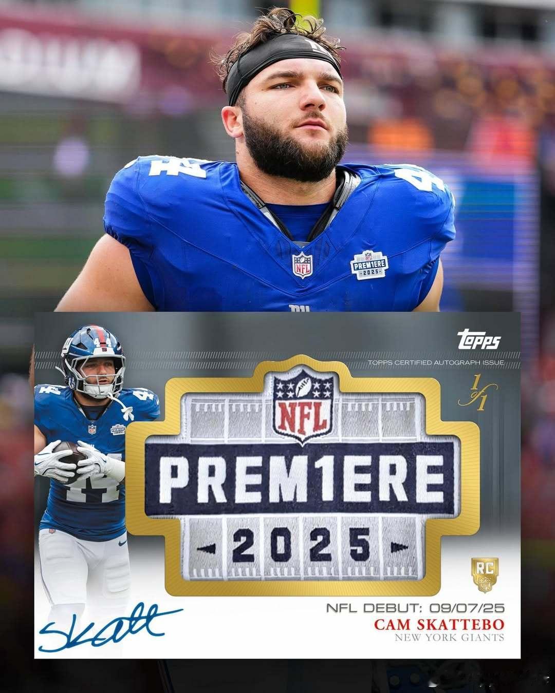 Topps抢先看！NFL 首秀落场 Patch 签字卡来袭👀🎽这些 Patc