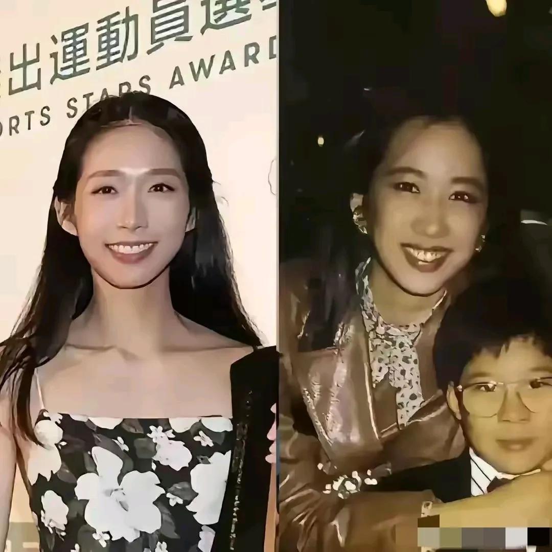 你别说，你还别说，从这张照片看，两人长相相似度挺高的，笑容也有点像。

但江旻憓